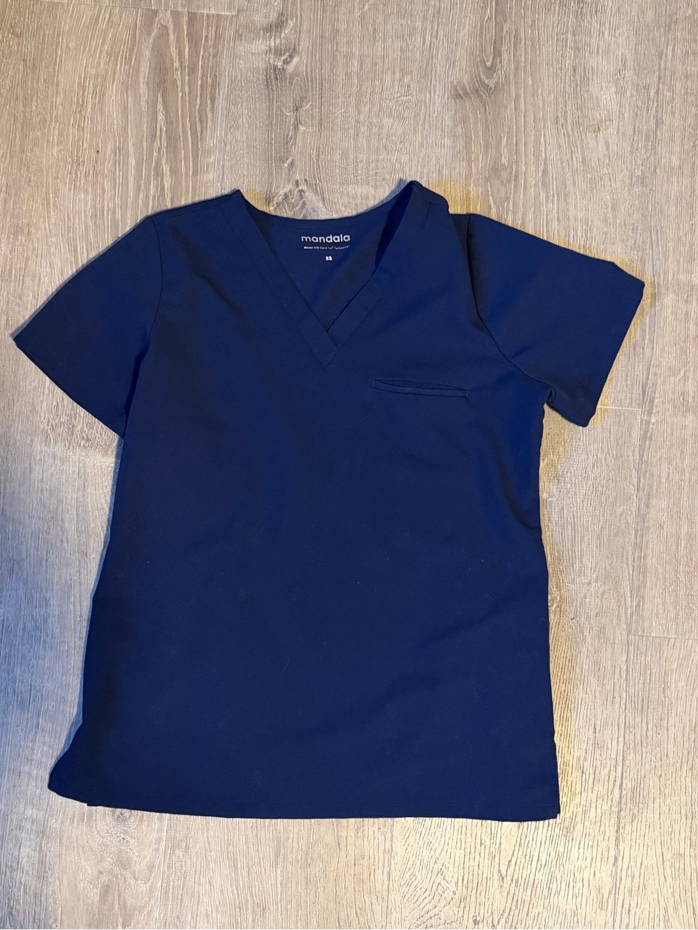 Mandala Women's Navy V-Neck Top
